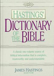 Hastings Dictionary of the Bible*