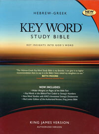 KJV Hebrew Greek Key Word Study Bible Burgundy Bonded Leathe