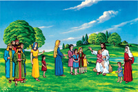 Jesus Blessing the Children #1206 12 figures
