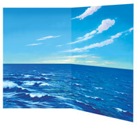 Water & Sky Background - #4002 - large mounted
