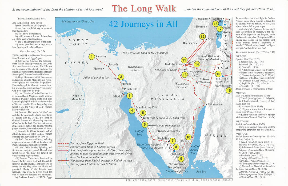 Chart Long Walk Israels Wilderness Journey, The