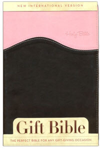 NIV Gift Bible Duo Tone Pink/Chocolate
