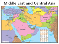 Chart: Middle East & Central Asia (Laminated)