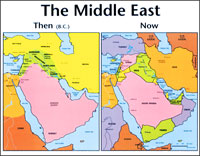 Chart: Middle East: Then and Now (Laminated)