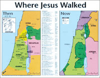 Chart: Where Jesus Walked (Laminated)