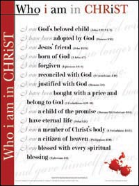 Chart: Who I Am In Christ (Laminated)